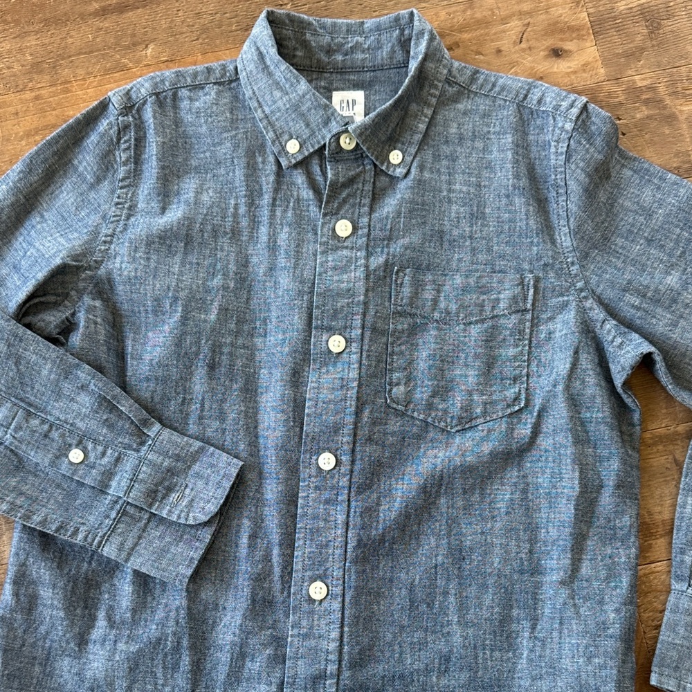 GAP Denim Blue Casual Boy Shirt